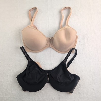 Bali (2) Underwire T Shirt Bras Black / Beige Size 34DD