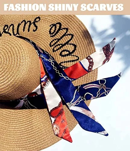  Paquete de 2/6/10 bolsas de bufanda para mujer bolso bufandas banda pelo cuello 2 piezas - azul Foto 2 de 4