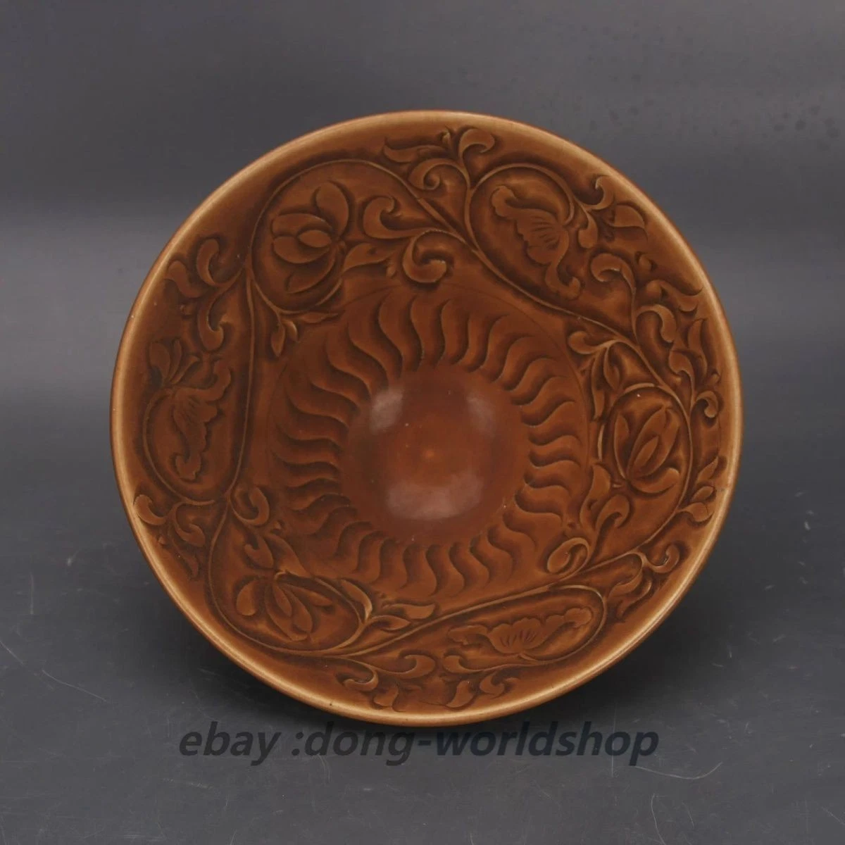 陶瓷碗古董中国褐色| eBay