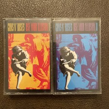 GUNS N' ROSES USE YOUR ILLUSION 1  2 Cassette Tape LOT