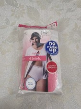 Hanes JMS 4 Pk Lace Nylon Briefs No Ride Up Panty 2009 Just My Size Size 12 NEW