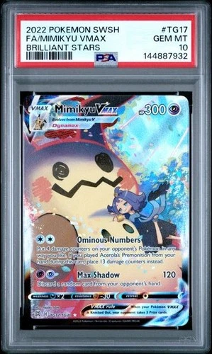 PSA 10 Mimikyu Vmax TG17/TG30 Pokemon Brilliant Stars Trainer Gallery
