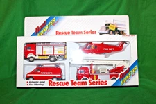 AUTOCRAFT ROAD MONSTERS RESCUE TEAM SERIES FIRE ENGINE VAN TRUCK HELICOPTER 4601
