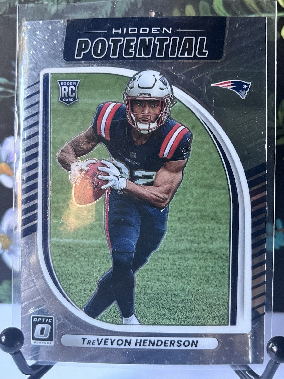 2025 Donruss Optic #13 TreVeyon Henderson Hidden Potential Patriots