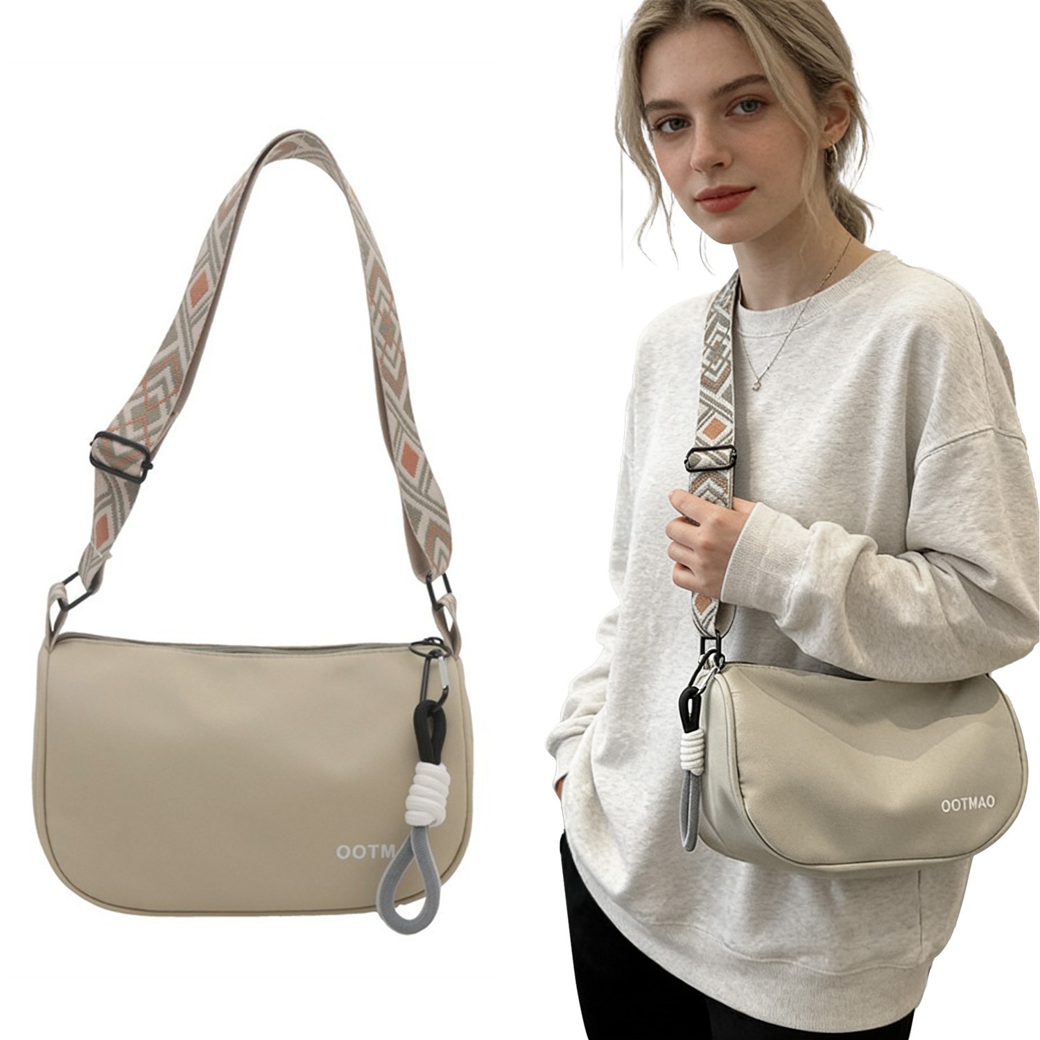 Vintage Crossbody Bag For Women - Casual Shoulder Purse With Adjustable Strap US