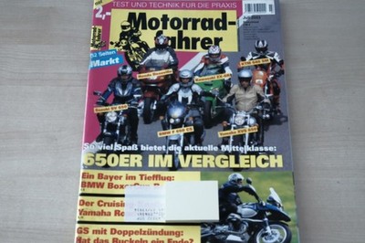 2) Motorradfahrer 07/2003 - Yamaha Road Star Warrior - BMW F 650 CS mit 50PS be