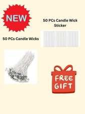 50 PCs Candle Wicks & 50 Candle Wicks Stickers New🔥