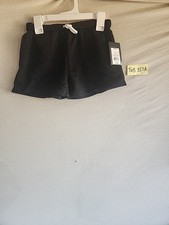 Art Class Girls Fold Over Top Black Gym Shorts With Pockets Size 6/7