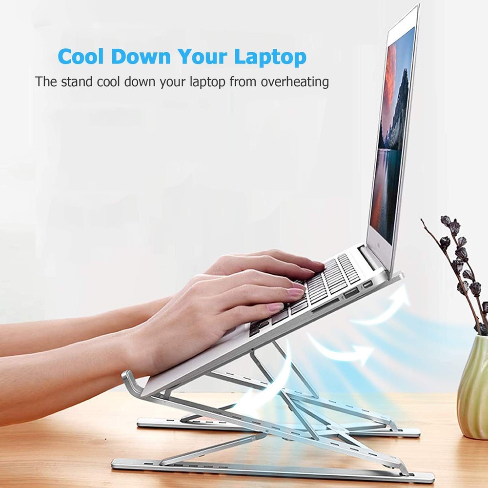 Stable Ergonomic Aluminum Laptop Stand for MacBook Pro and Computers