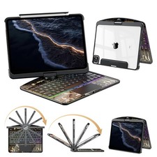 360 Rotation Keyboard Case for iPad Pro 11M5/M4 2025/2024with Trackpad