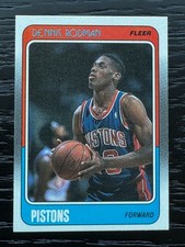 1988 Fleer Dennis Rodman #43 Rookie Card (RC) | Detroit Pistons. rookie card picture