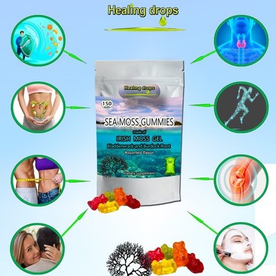 Irish Sea Moss Gummies - Raw Organic Wildcrafted Sun-Dried Sea Moss (mixed flav)