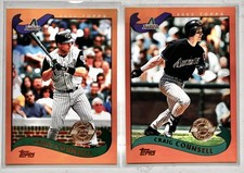2002 Topps Craig Counsell 144 A/B Error + Correct Colbrunn Variation WS Hero HTA