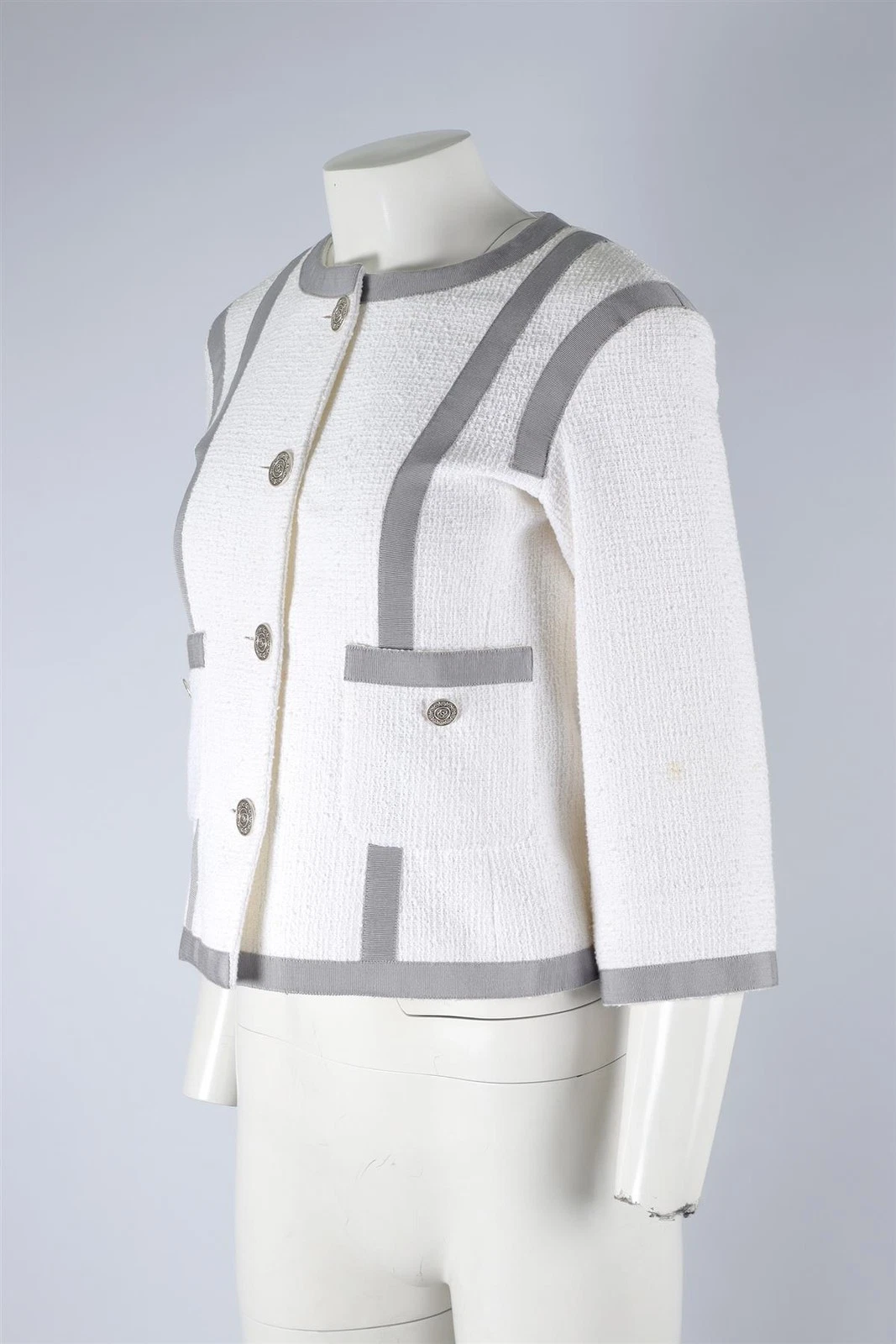 GIACCA CHANEL BIANCA 2014 COTONE FR 36 UK 8