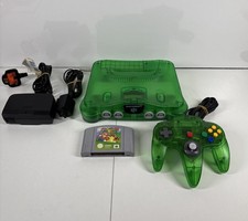 Nintendo 64 /N64 Jungle Green Console With 1 Official Controller PAL & Mario 64 