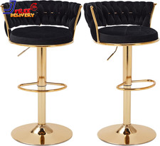 Bar Stools Adjustable Barstools Counter Height Stools with Back and Arm Set of 2