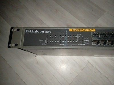 D-Link DES-1026G 26-Port Switch 24x 10/100 + 2x Gigabit Uplink 19'' Rackmount H/W