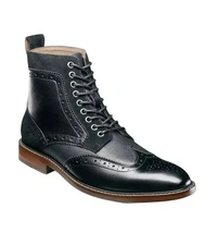 Stacy Adams Finnegan Wingtip Lace-Up Boot Black Multi 25427-009