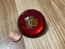 Vintage Horse Domed Glass Bridle Rosette/Concho/Button