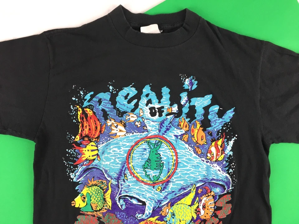 vintage 1991 FISHBONE REALITY OF MY SURROUNDINGS T SHIRT ROCK SKA BROCKUM 90s - Image 4 of 4