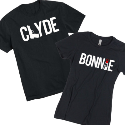 Clyde and Bonnie Couple Matching SHIRT 