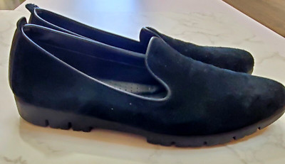 The Flexx Smokin' Hot Loafers Black Suede Shoes Women's 9 Flats Leather Comfort