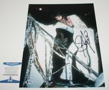 AEROSMITH SINGER STEVEN TYLER SIGNED 11x14 PHOTO BECKETT COA DRAW THE LINE ALBUM