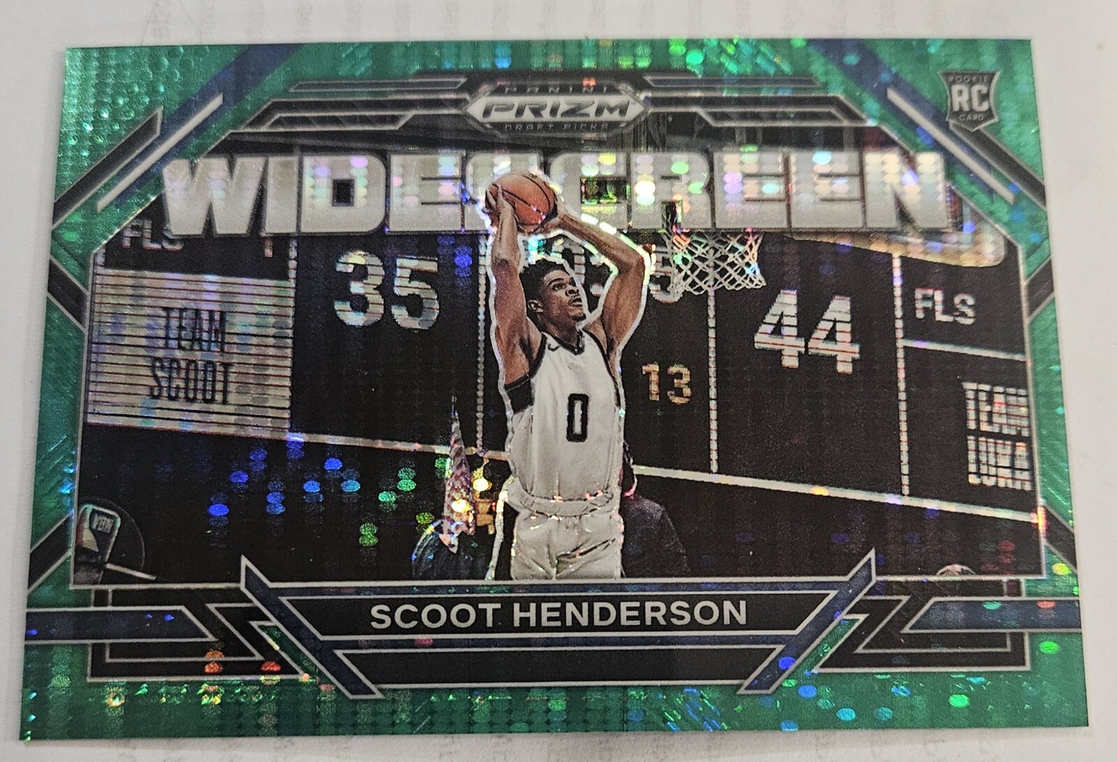 2023-24 Prizm Draft Picks Scoot Henderson Widescreen Green Plusar Rookie #20/25