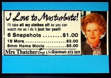 Mrs Thatcher Political Satire Postcard Grantham Collectible Humor Vtg