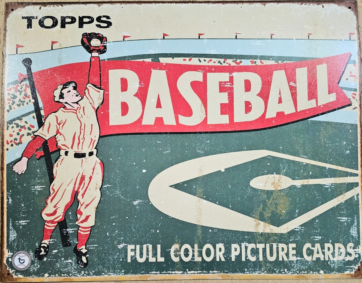 2006 TOPPS Baseball Picture Card Metal Tin Mancave 16.5