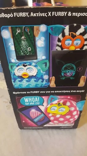 Furby Boom 2013 5" Interactive Electronic Toy APP Diagonal Stripes Orange Blue - Picture 3 of 11