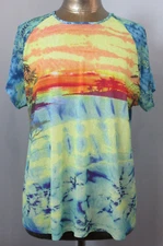 Venezia Colorful Graphic Beach Scene Shirt Womens 18/20 Chest 46 SS 232-32589
