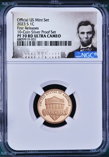 2023 US Mint 5 Coin Silver Proof SET Dime Cent Nickel $1 50c NGC PF70 FR - Picture 2 of 6