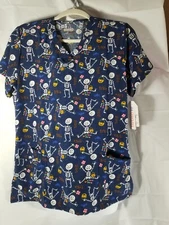 Ladies Scrubaid brand scrub top, Halloween theme, size L, NWT