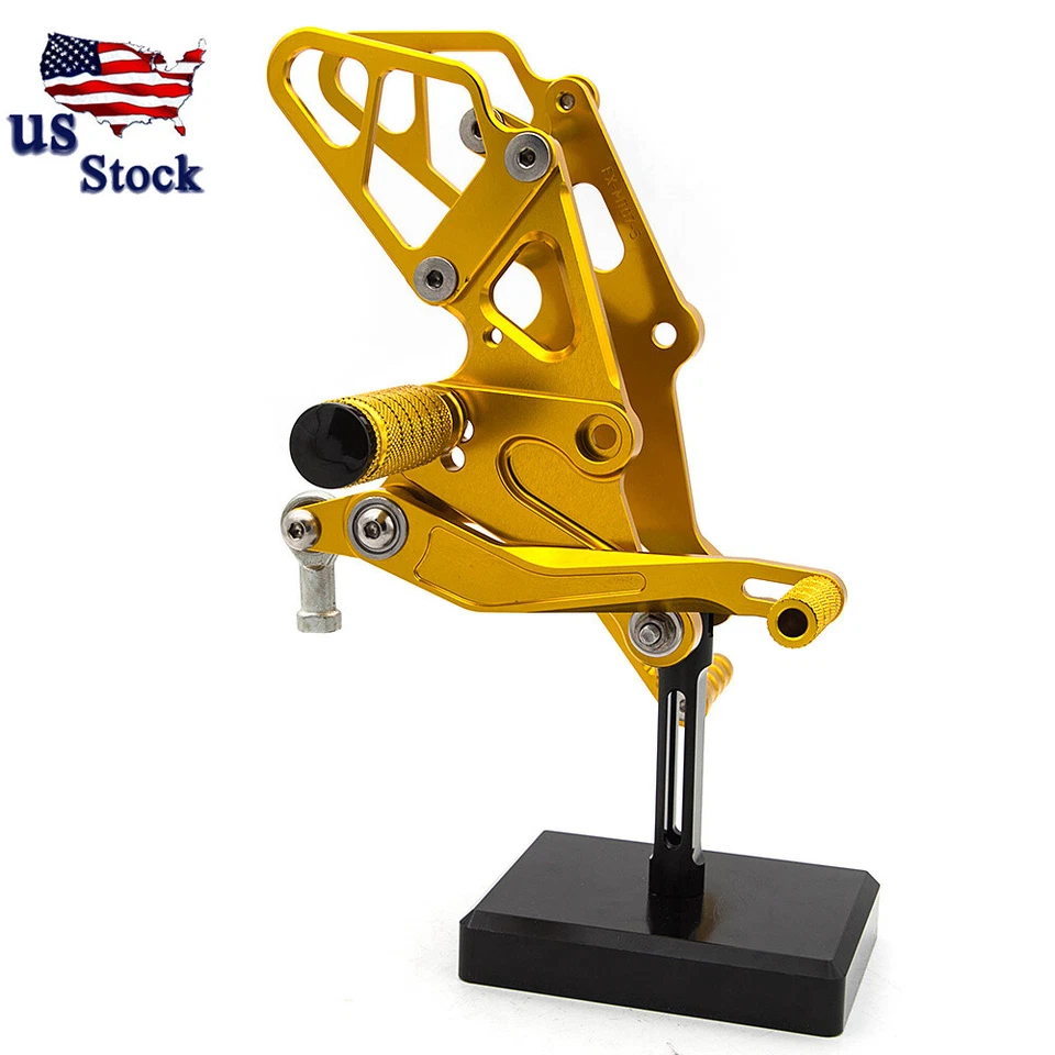 Para Yamaha CNC Dorado Juego Trasero Estriberas Pedal de Cambio de Freno MT-07/FZ07 2013-2016 2017 Foto 4 de 4