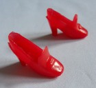 Vintage Barbie Clone Doll Ruby RED PILGRIM SHOES Disney High Heel Slipper Pumps — photo 2