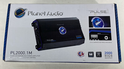 Planet Audio PL2000.1M 2000-Watt Monoblock A/B Car Audio Amplifier with Remote