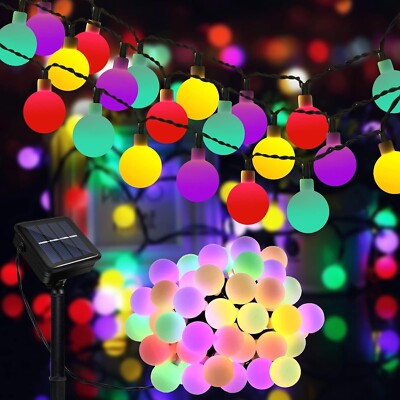 Solar String Lights Outdoor 100Led 49Ft Globe Lights for Garden Yard Christmas