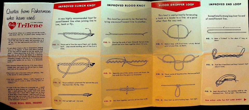 Atar nudos con Trilene años 50 pesca Berkley & Co Spirit Lake Iowa Foto 2 de 3
