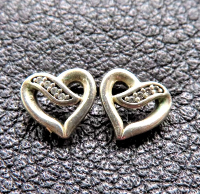 ORIGINAL Pandora Ohrstecker Ohrringe 925er Sterling Silber ALE Schmuckstein Herz