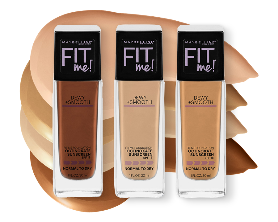 Maybelline Matte + Poreless Dewy + Smooth Foundation Fit Me