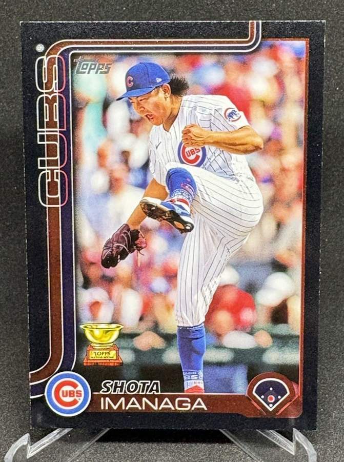 2025 Topps Series 2 Shota Imanaga Rookie Cup Black Border 36/74 #473 Chicago Cubs