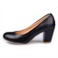 thumbnail 9 - Womens High Heels Formal Office OL Pumps Round Toe Mary Janes Work Shoes Slip On