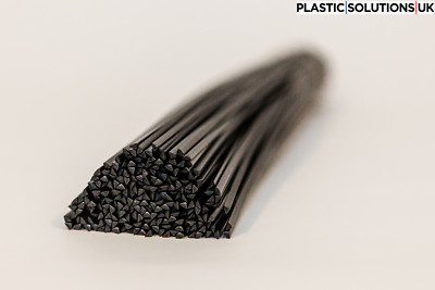 PP TD20 Kunststoff Schweißstäbe (4mm) schwarz Dreiecksform, 10 Stäbe