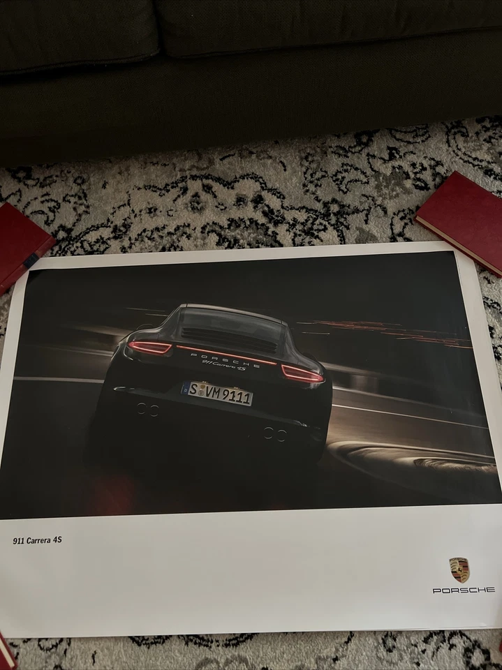 BUNDLE Porsche Black 911 Carrera 4S, Cayenne S, Boxter GTS, Large 40x30 posters - Image 2 of 4