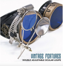 Victorian vintage Steampunk goggles costume accessory cosplay aviator pilot