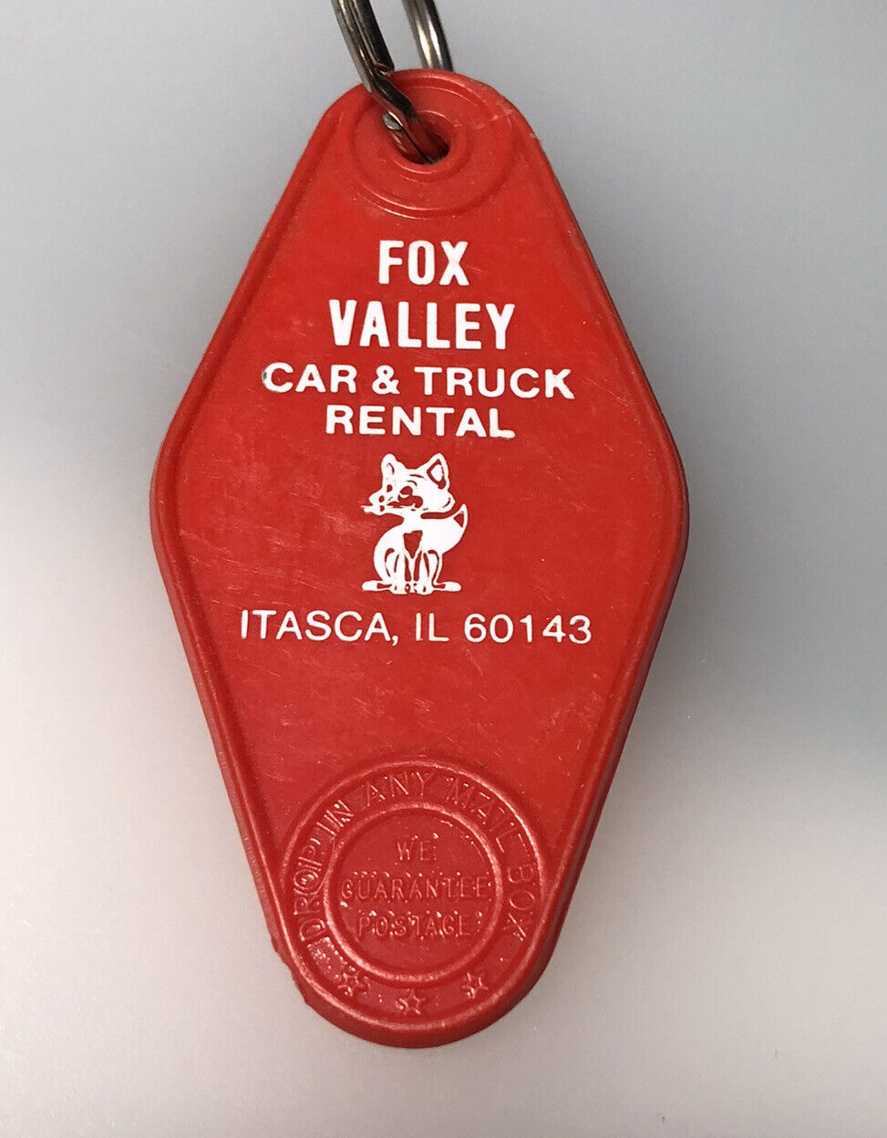 Itasca IL Fox Valley Car & Truck Rental Illinois Drop In Mailbox Keychain