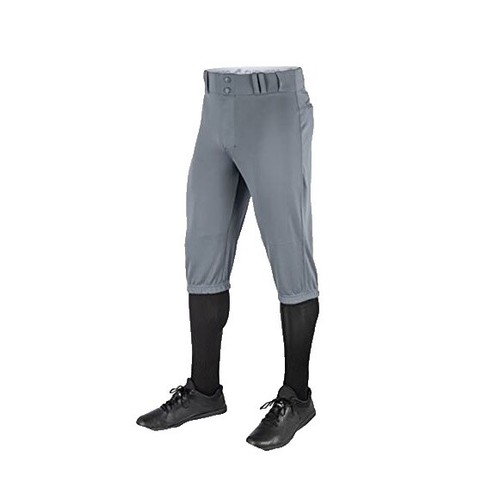 Pantaloni Baseball Champro Triple Crown 2.0 Open Bottom Con Treccia - Uomo, Grafite E Blu Navy, Taglia XL, 100% Poliestere