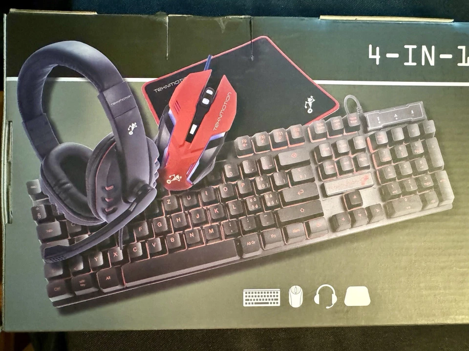 TekNmotion Nibiru 4-In-1 GAMING BUNDLE: Keyboard, Mouse, Headset, Mousepad PC - Image 2 of 4