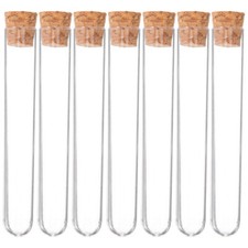 30PCS Clear Test Tubes with Cork Stoppers Plastic Test Bottle Storage Bottle